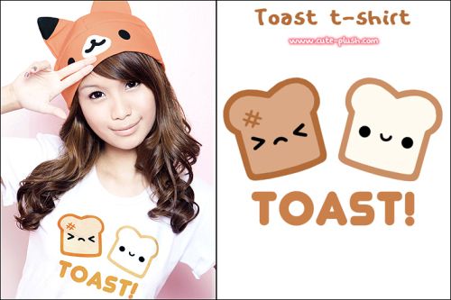 TOAST可愛t恤衫圖案設計